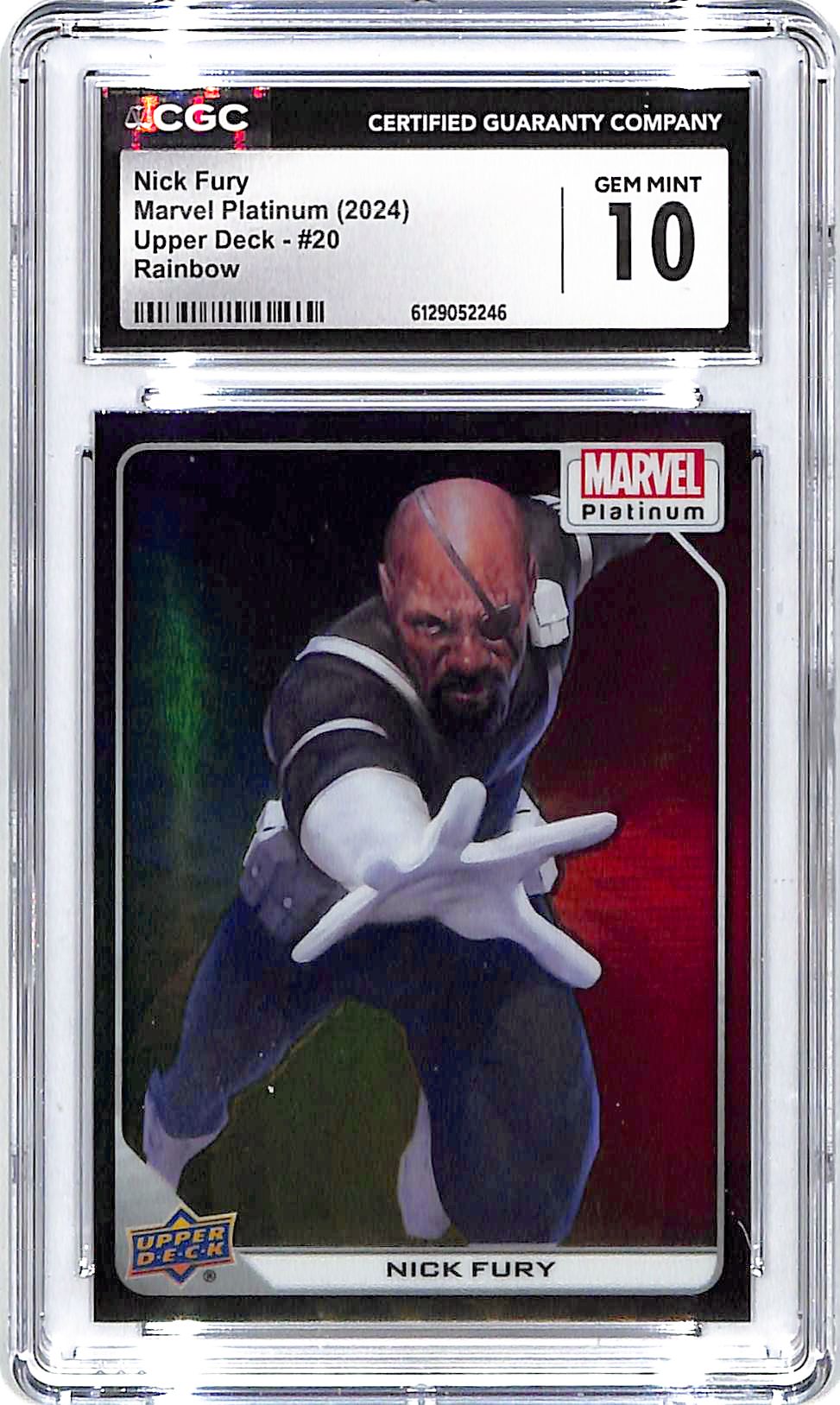2024 Nick Fury Upper Deck Marvel Platinum Rainbow #20 CGC Gem Mint 10