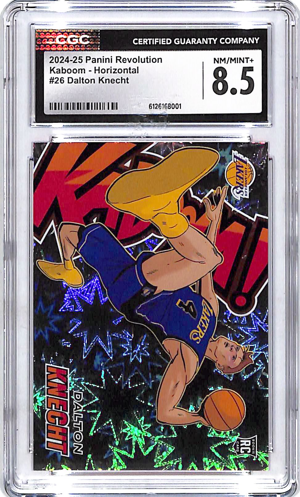 2024-25 Revolution Dalton Knecht Kaboom Horizontal Rookie RC #26 CGC 8.5 Lakers