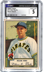 1952 Bill Werle Topps #73 CGC Excellent 5