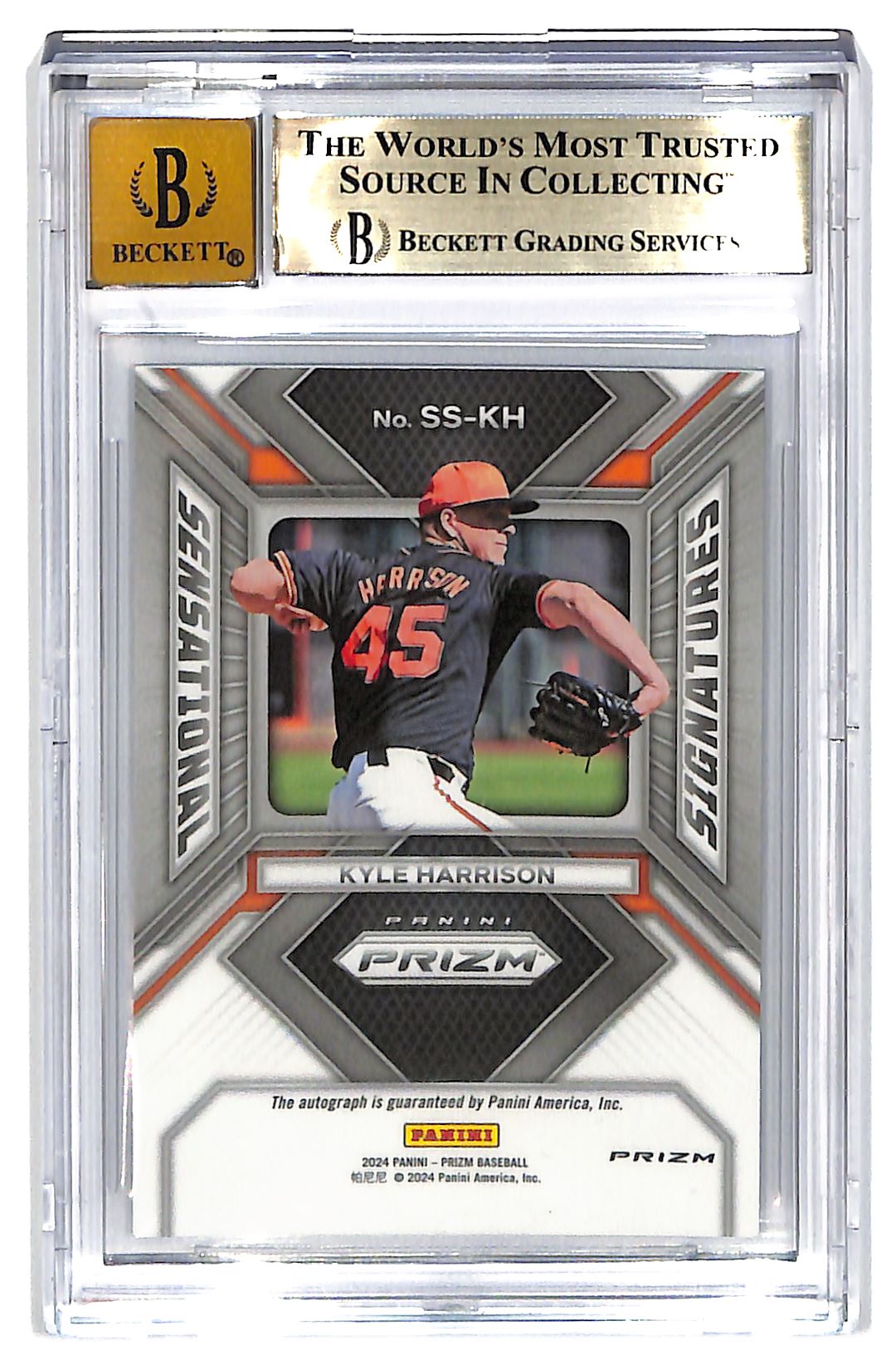 2024 Kyle Harrison Prizm Sensational Signatures Green #51 BGS 9.5 Autograph 10