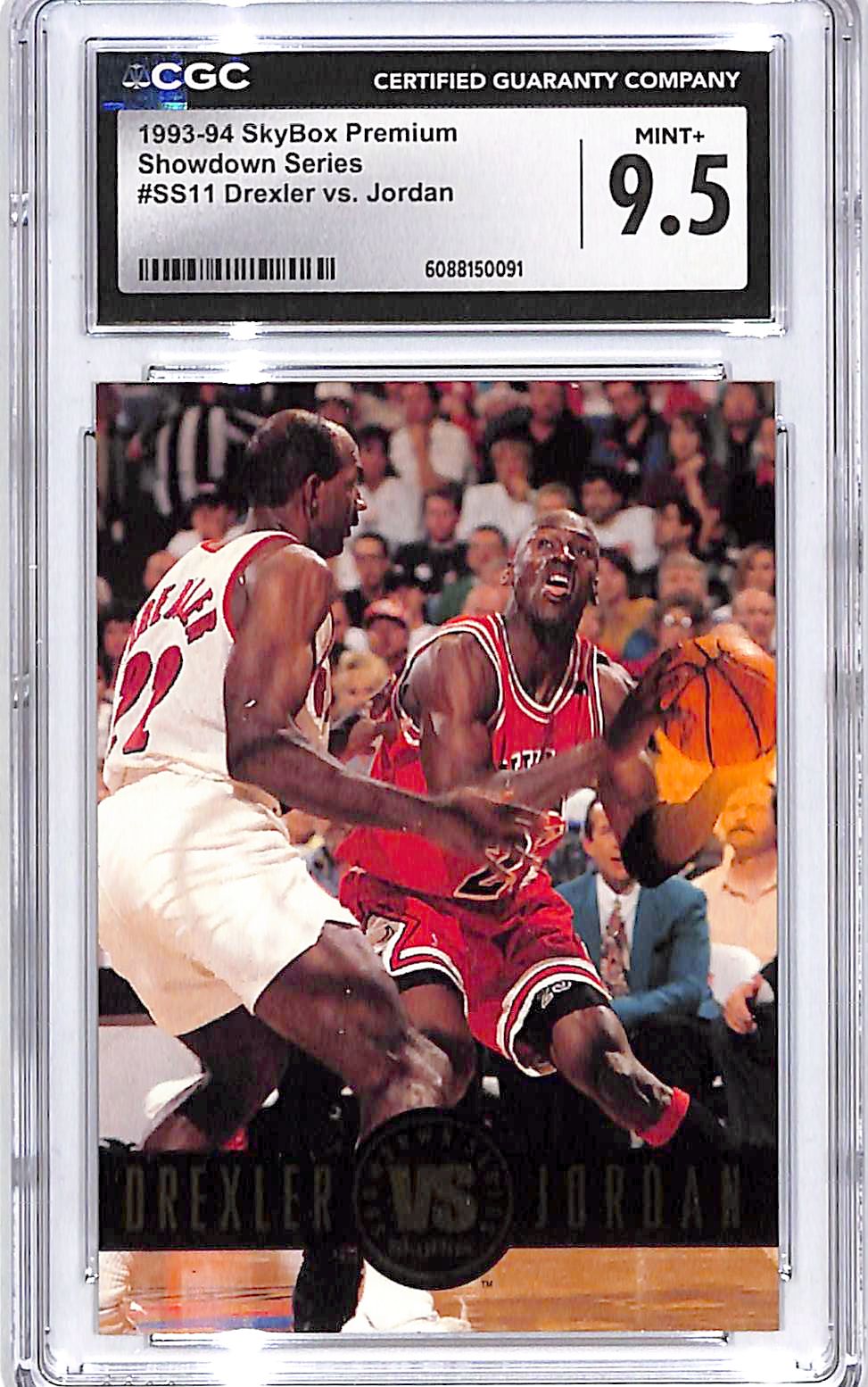 1993-94 Skybox Premium Clyde Drexler Michael Jordan Showdown Series CGC 9.5