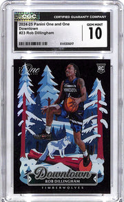 2024-25 Panini One and One Rob Dillingham Downtown Rookie RC #23 CGC 10 Timberwolves