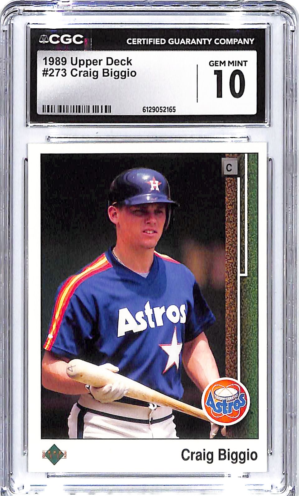 1989 Craig Biggio Upper Deck #273 CGC Gem Mint 10