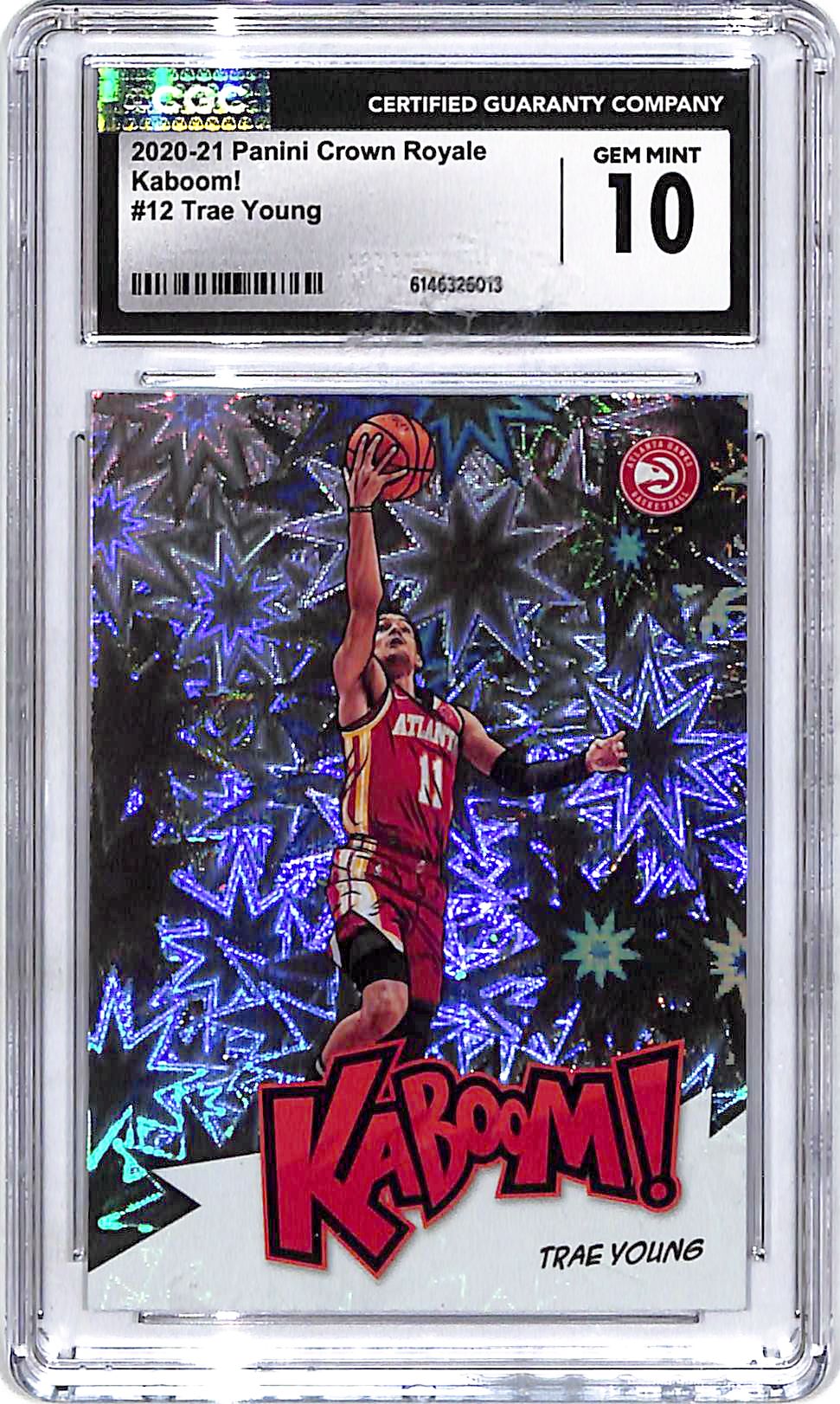 2020-21 Crown Royale Trae Young Kaboom #12 CGC 10 Hawks