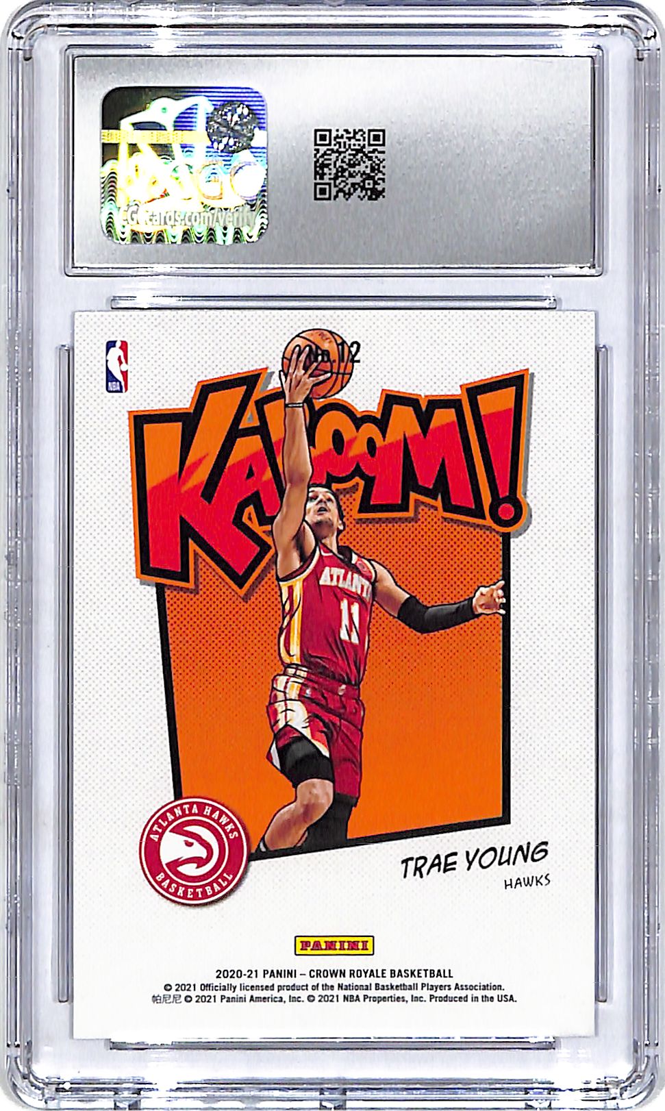 2020-21 Crown Royale Trae Young Kaboom #12 CGC 10 Hawks