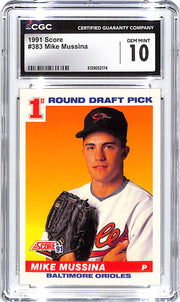 1991 Mike Mussina Score #383 CGC Gem Mint 10