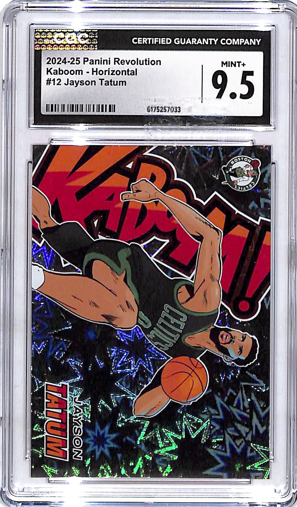 2024-25 Revolution Jayson Tatum Kaboom Horizontal #12 CGC 9.5 Celtics