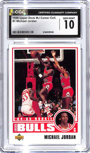 1998 Upper Deck MJ Career Collection Michael Jordan #1 CGC 10 Bulls