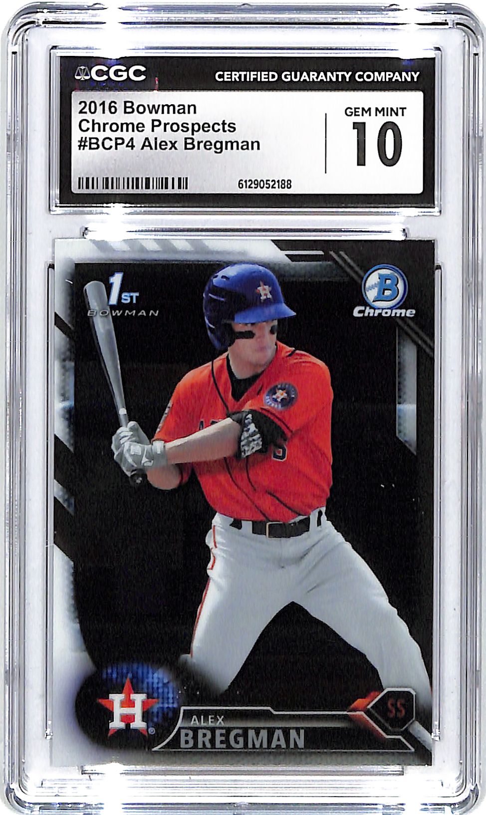 2016 Alex Bregman Bowman Chrome Prospects #BCP4 CGC Gem Mint 10