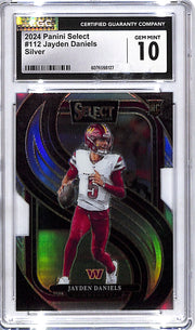 2024 Select Jayden Daniels Rookie RC Silver #112 CGC 10 Commanders