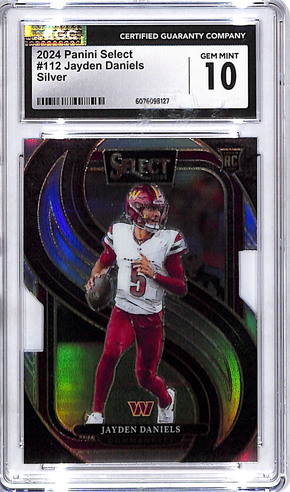 2024 Select Jayden Daniels Rookie RC Silver #112 CGC 10 Commanders