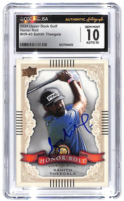 Signed 2024 UD Golf Sahith Theegala Honor Roll CGC 10/10 Auto