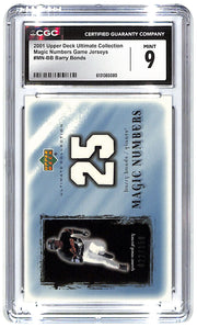 2001 Barry Bonds Upper Deck Ultimate Collection #MN-BB CGC Mint 9