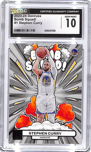 2023-24 Donruss Stephen Curry Bomb Squad #1 CGC 10 Warriors