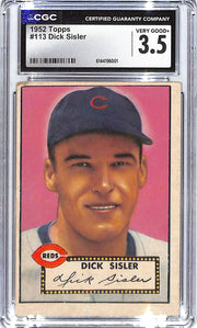 1952 Dick Sisler Topps #113 CGC Very Good 3.5