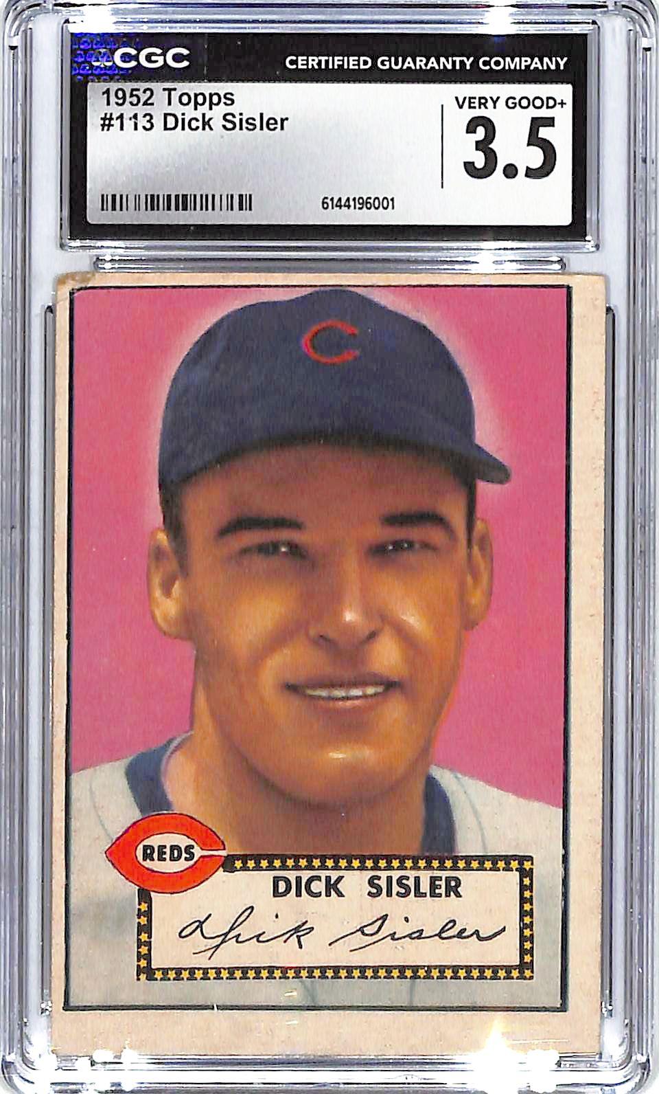 1952 Dick Sisler Topps #113 CGC Very Good 3.5