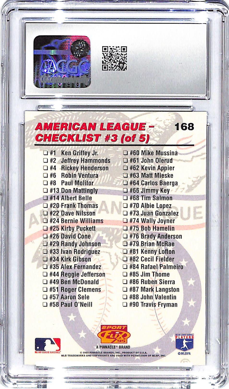 1995 Ken Griffey Jr. Sportflix #168 CGC Gem Mint 10