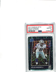 2021 Donruss Optic Micah Parsons Rookie Green Velocity #245 PSA 10 Cowboys