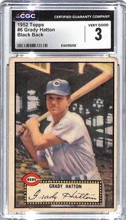 1952 Grady Hatton Topps #6 CGC Very Good 3