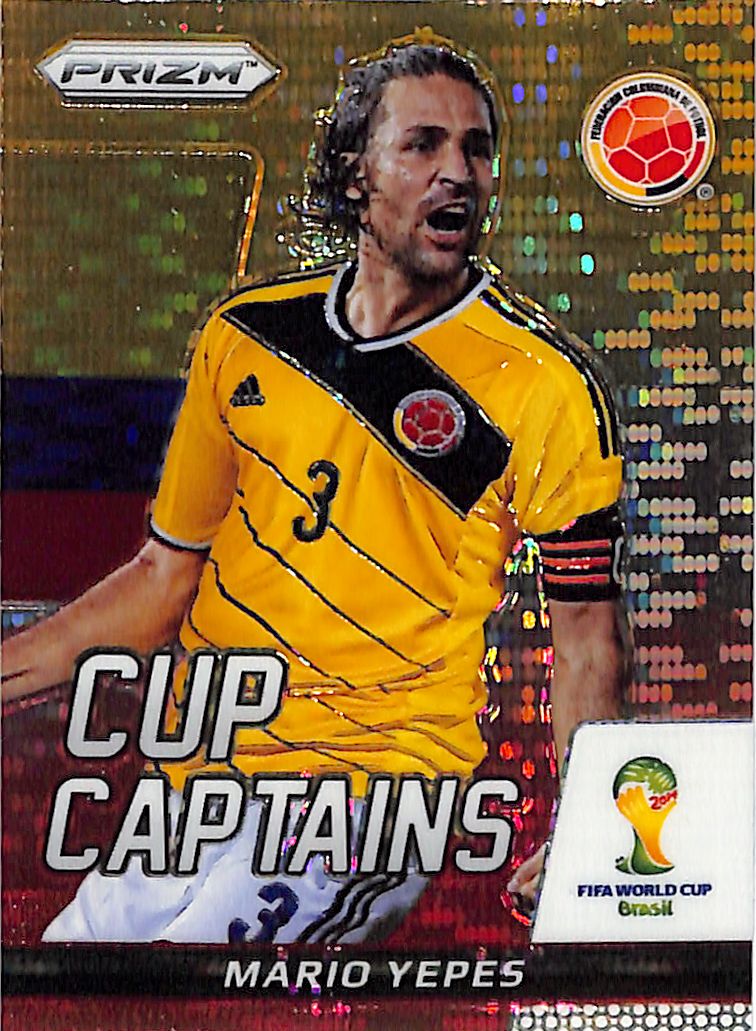 2014 Prizm World Cup Mario Yepes Cup Captains Red Yellow Pulsar #22 Colombia