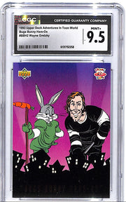1993 Upper Deck Adventures in Toon World Wayne Gretzky Bugs Hunny Hare-Os CGC 9.5