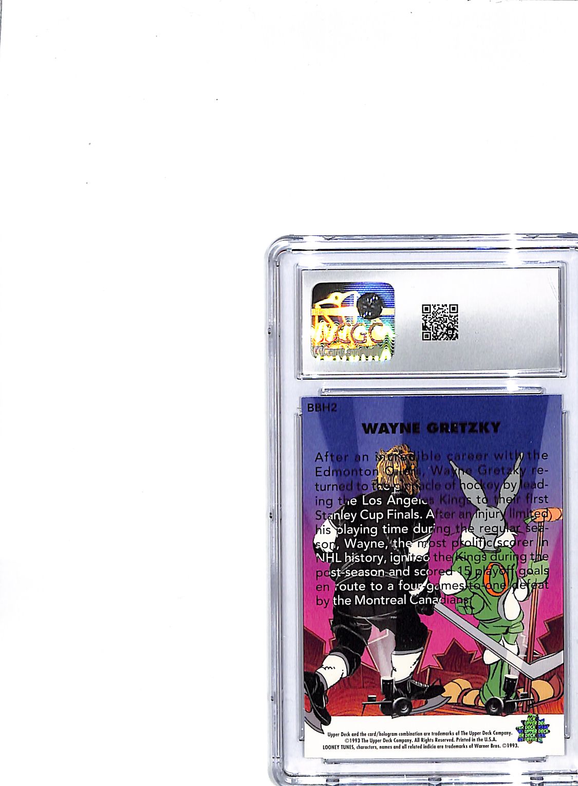 1993 Upper Deck Adventures in Toon World Wayne Gretzky Bugs Hunny Hare-Os CGC 9.5