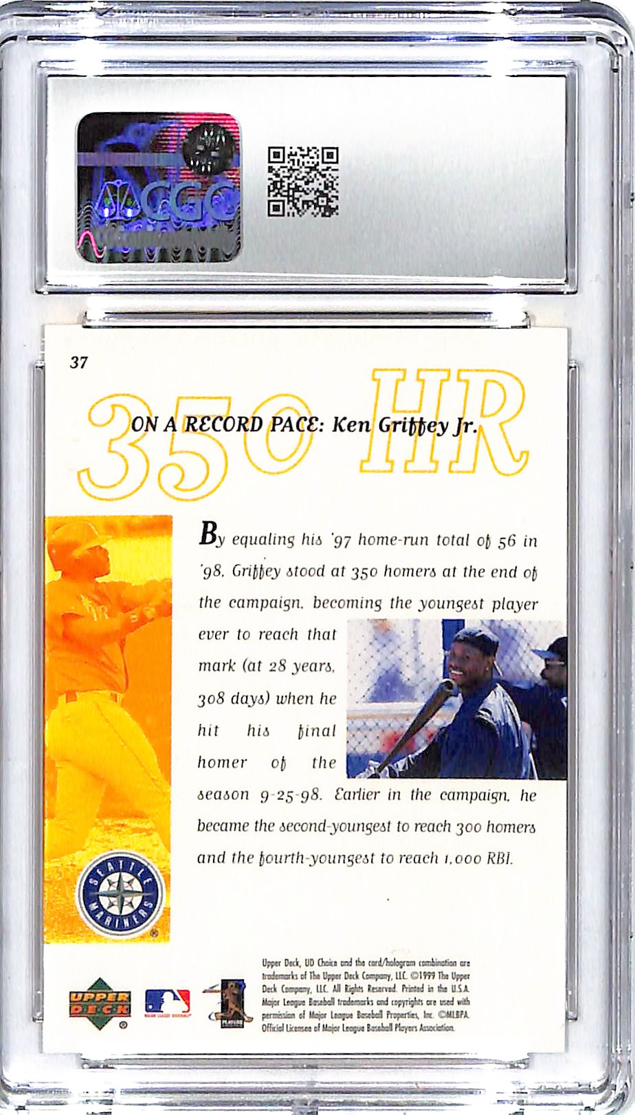 1990 Ken Griffey Jr. UD Choice #37 CGC Gem Mint 10