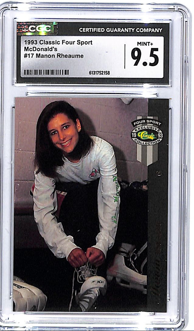 1993 Classic Four Sport Manon Rheaume #17 Rookie RC CGC 9.5