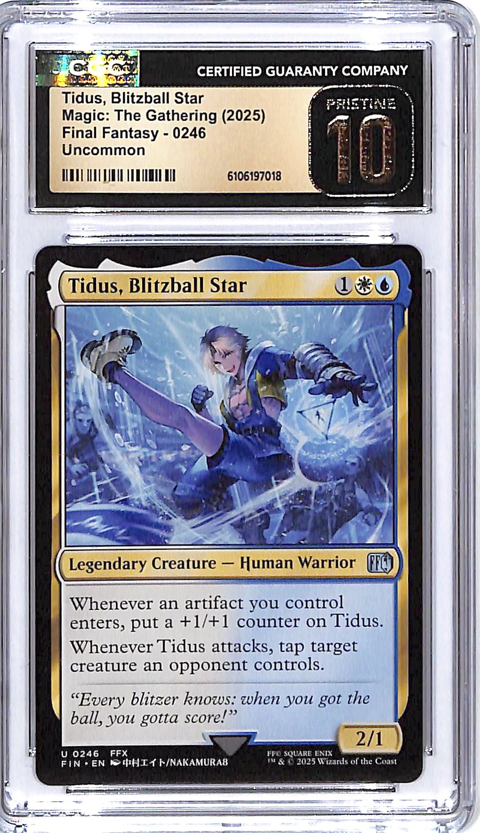 Magic The Gathering Final Fantasy Tidus Blitzball Star 0246 Uncommon CGC 10 Pristine