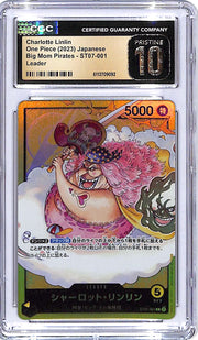 One Piece Japanese Big Mom Pirates ST07 Charlotte Linlin 001 Leader CGC 10 Pristine