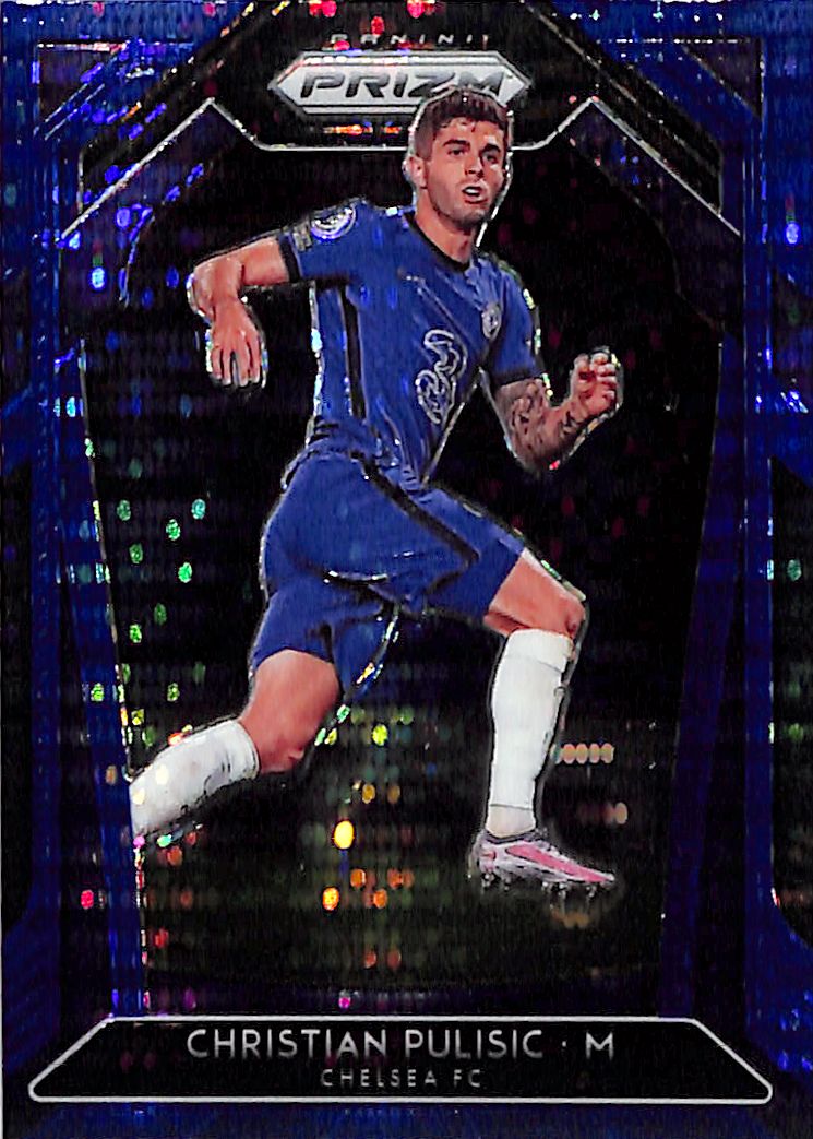 2002-21 Prizm Premier League Christian Pulisic Blue Pulsar #221 Chelsea