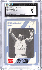 1989 Collegiate Collection North Carolina Michael Jordan #65 CGC 9