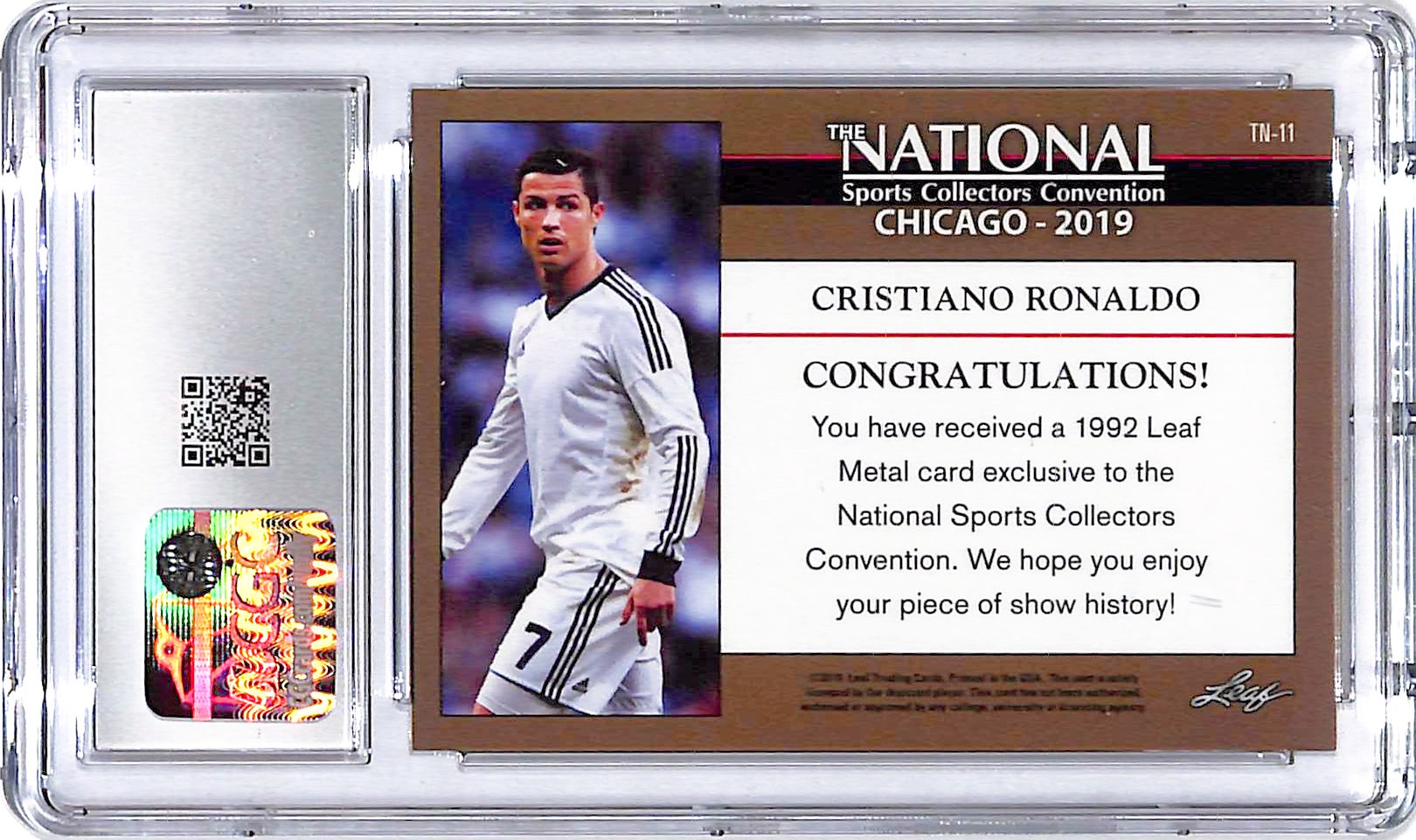 2019 Leaf The National Cristiano Ronaldo Silver CGC 9