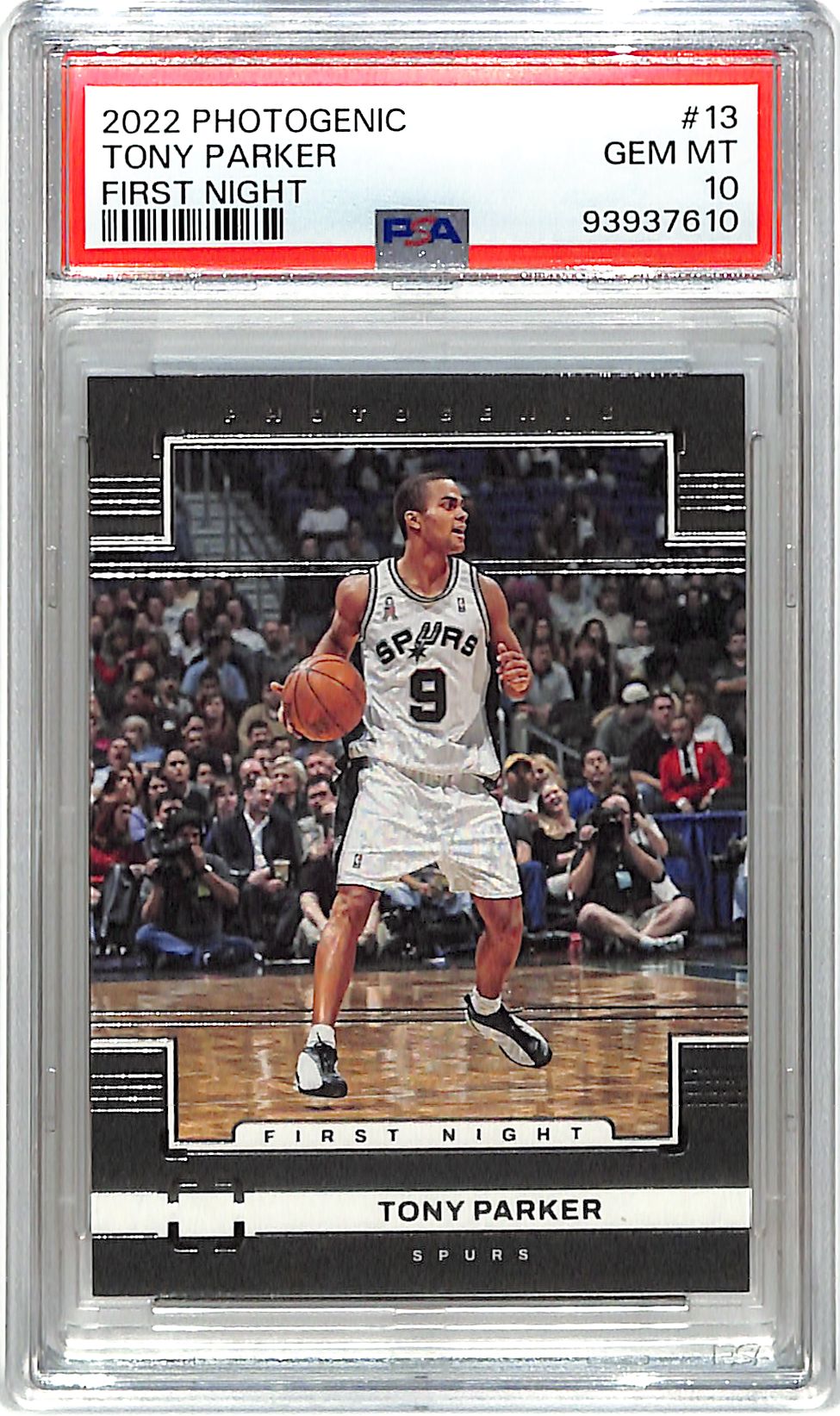 2022-23 Photogenic Tony Parker First Night #13 PSA 10 Spurs