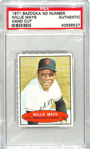 1971 Bazooka No Number Hand Cuts Willie Mays PSA Authentic Giants