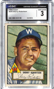 1952 Sherry Robertson Topps #245 CGC Very Good 3