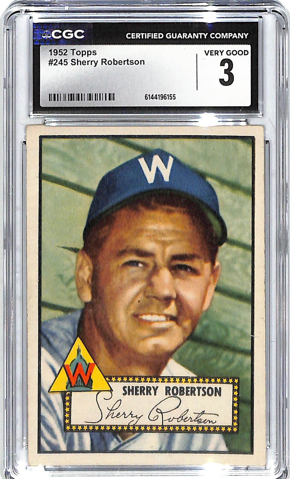 1952 Sherry Robertson Topps #245 CGC Very Good 3