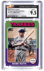 2010 Babe Ruth Topps Update Vintage Legends Collection #VLC-31 CGC Mint Plus 9.5