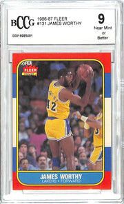 1986-87 Fleer James Worthy #131 BCCG 9 Los Angeles Lakers