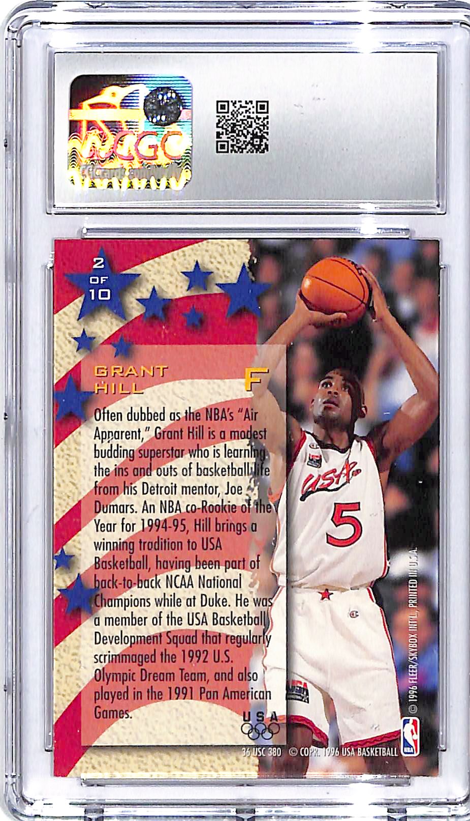 1995-96 Fleer Ultra Grant Hill USA Basketball #2 CGC 9.5