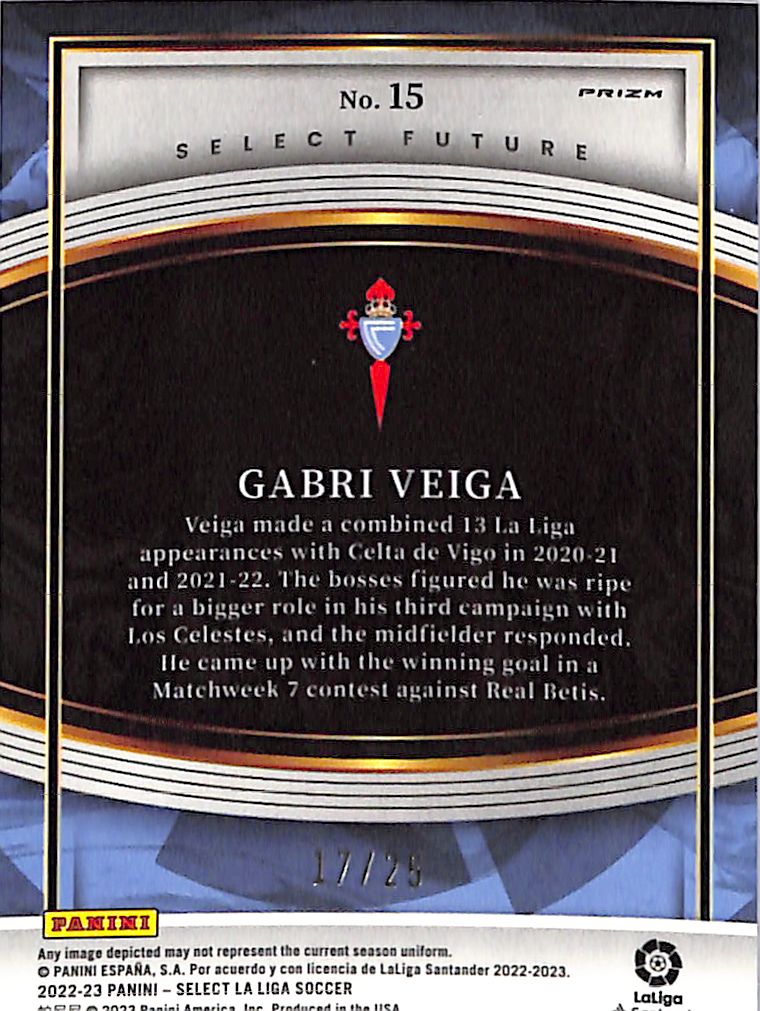 2022-23 Select La Liga Bagri Veiga Future Pink /25 RC Celta