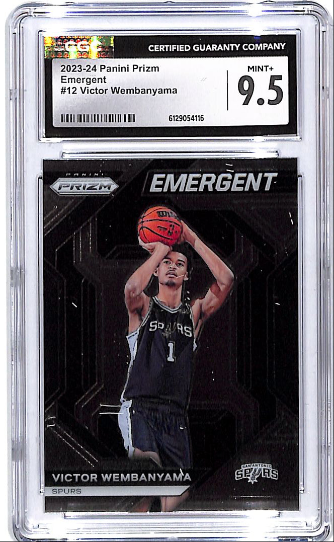 2023-24 Prizm Victor Wembanyama Emergent Rookie RC CGC 9.5 Spurs