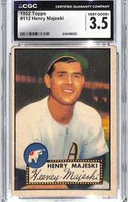 1952 Henry Majeski Topps #157 CGC Very Good 3.5
