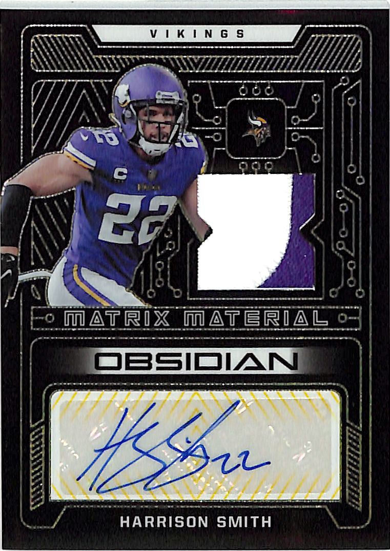 2022 Obsidian Harrison Smith Auto Autograph Patch Jersey Matrix Materials /25