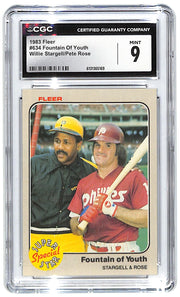 1983 Stargell/Rose Fleer Fountain Of Youth #634 CGC Mint 9