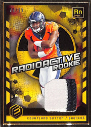2018 Elements Courtland Sutton Rookie RC Patch Jersey Radon /99 Broncos