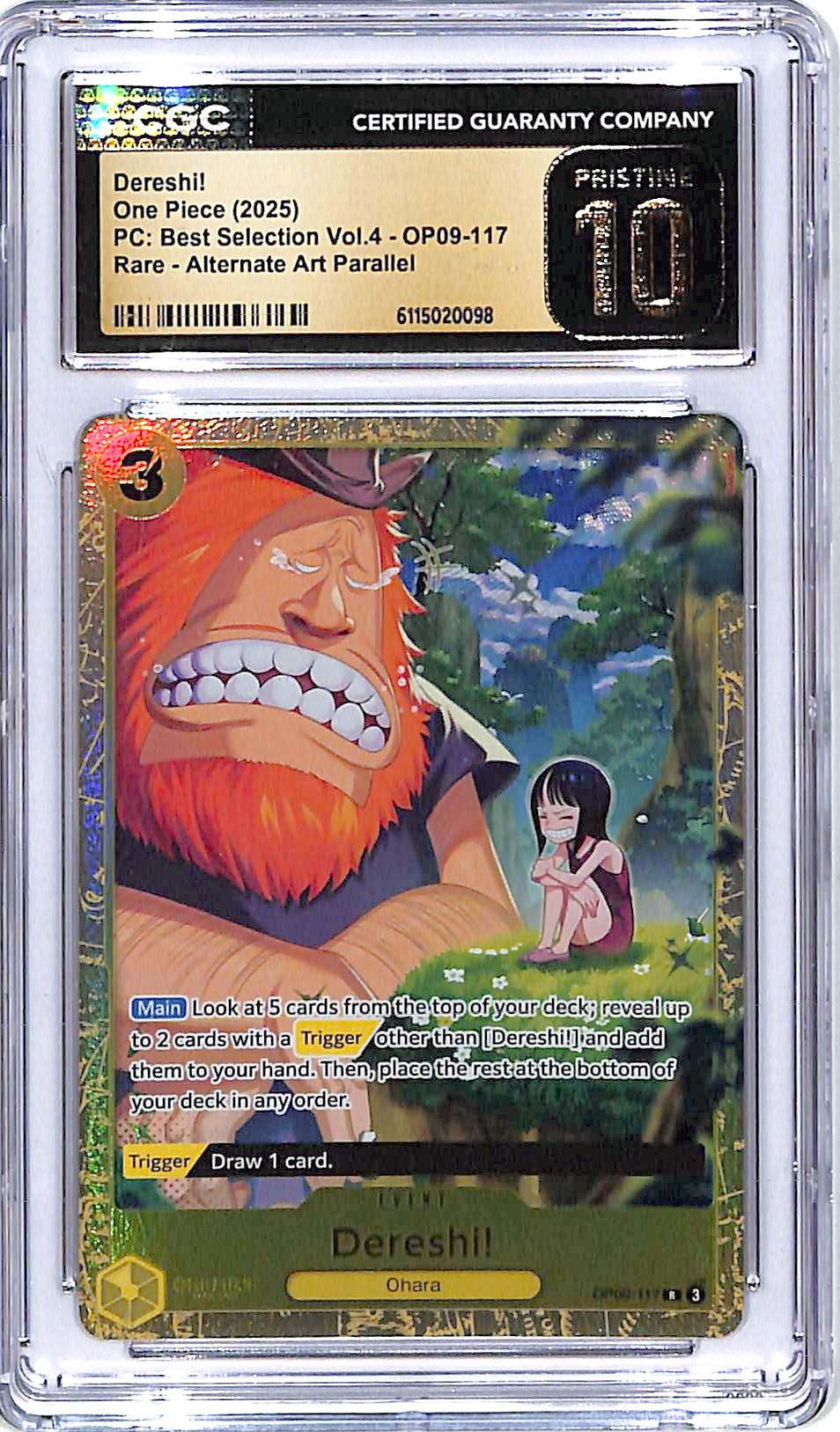 One Piece PC Best Selection Vol 4 OP09 Dereshi! 117 Alternate Art CGC 10 Pristine