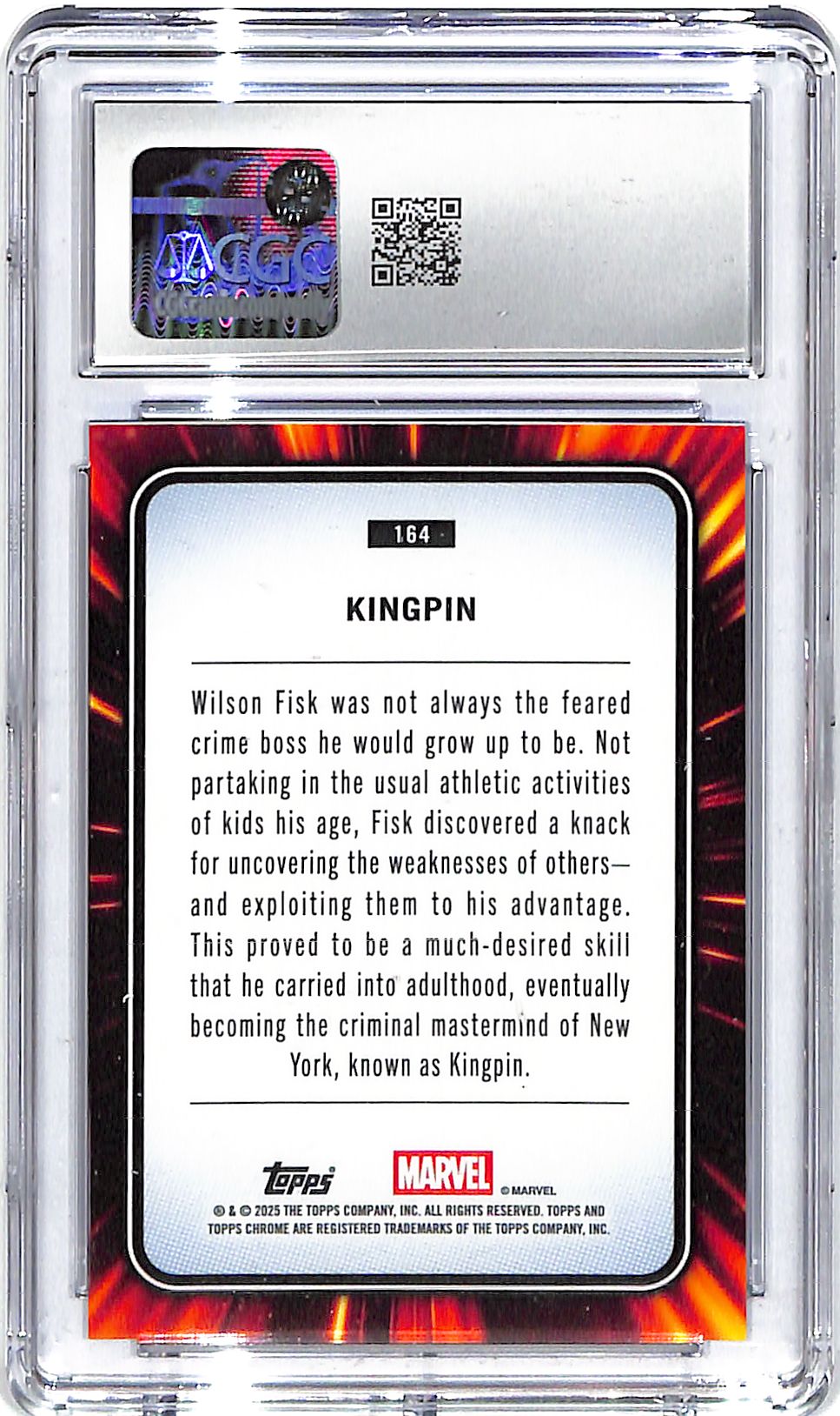 2025 Kingpin Topps Marvel Chrome Sapphire #164 CGC Gem Mint 10