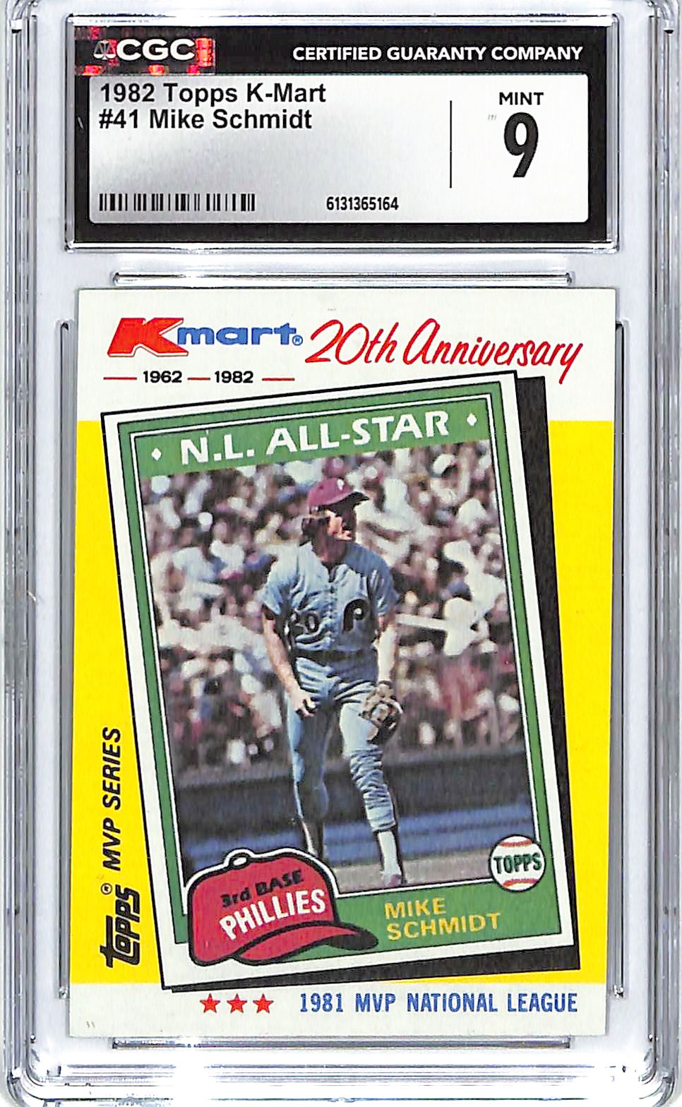 1982 Mike Schmidt Topps K-Mart #41 CGC Mint 9
