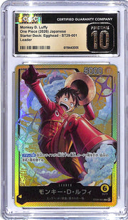 One Piece Japanese Starter Deck Egghead ST29 Monkey D Luffy 001 Leader CGC 10 Pristine